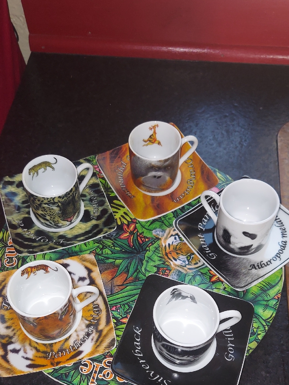 Paul Cardew Design Endangered Species Child's Tea Cup & Saucer Set of 5